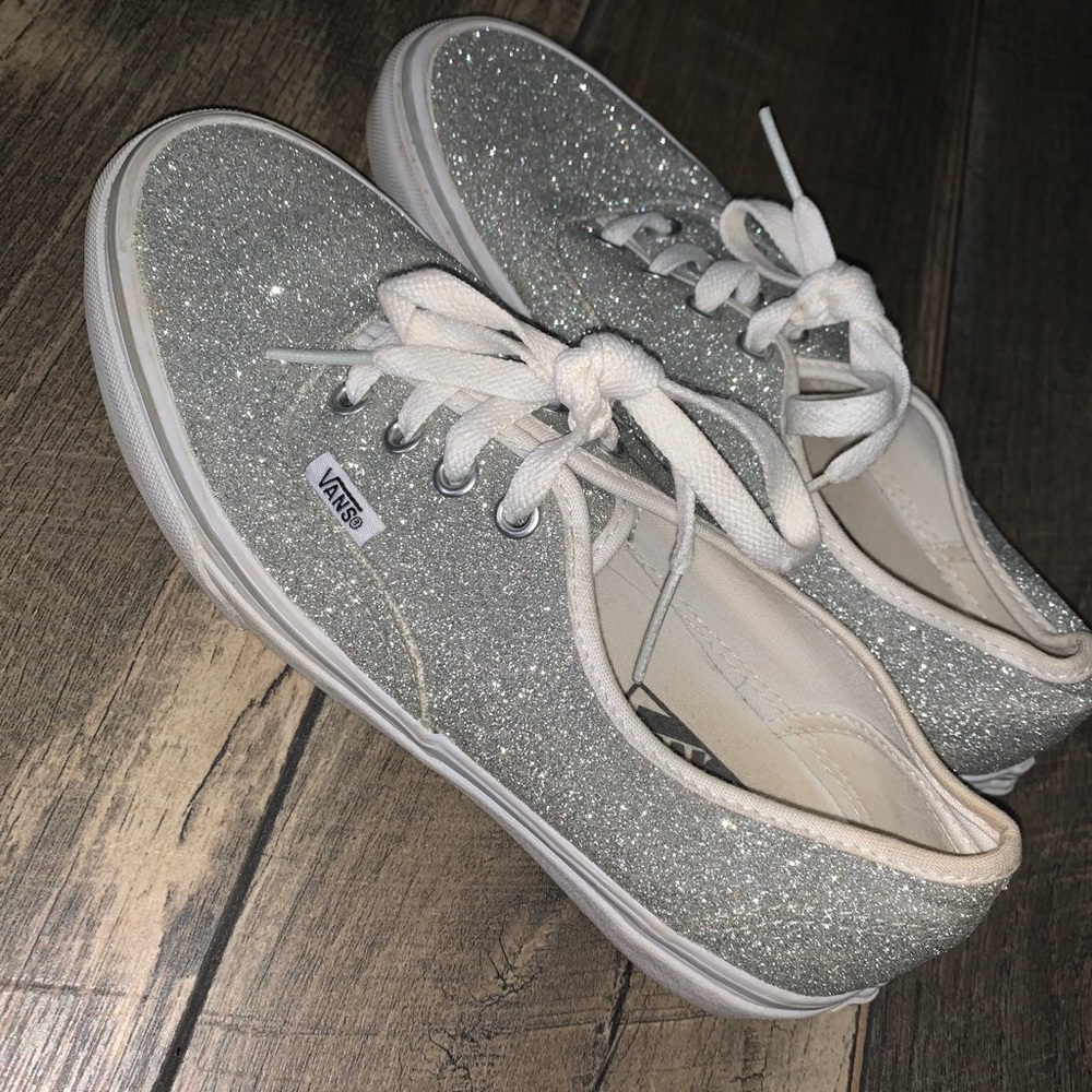 womens glittery VANS size 7